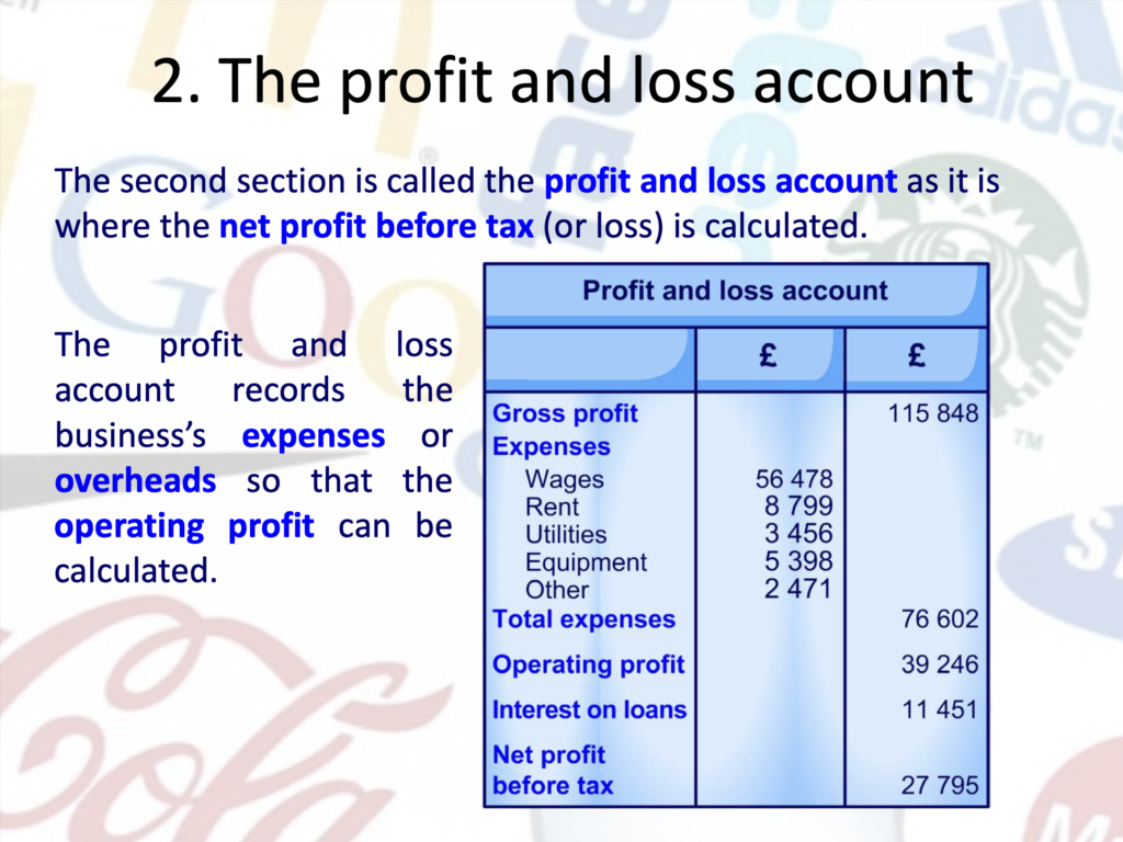 Accounts Presentation Notes